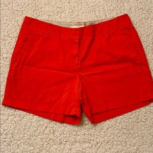 J Crew Chino Shorts- red orange